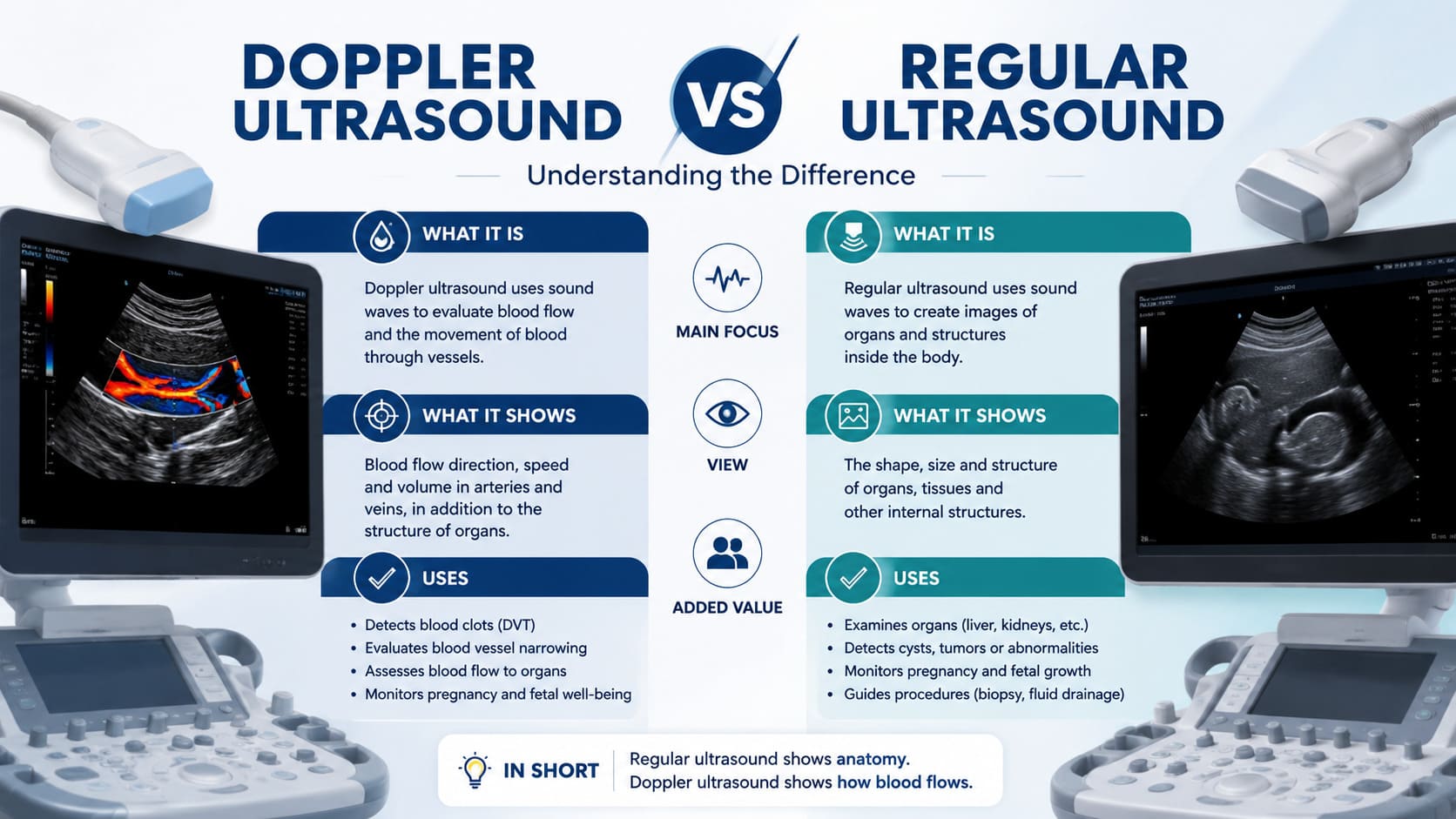 Doppler ultrasound vs regular ultrasound